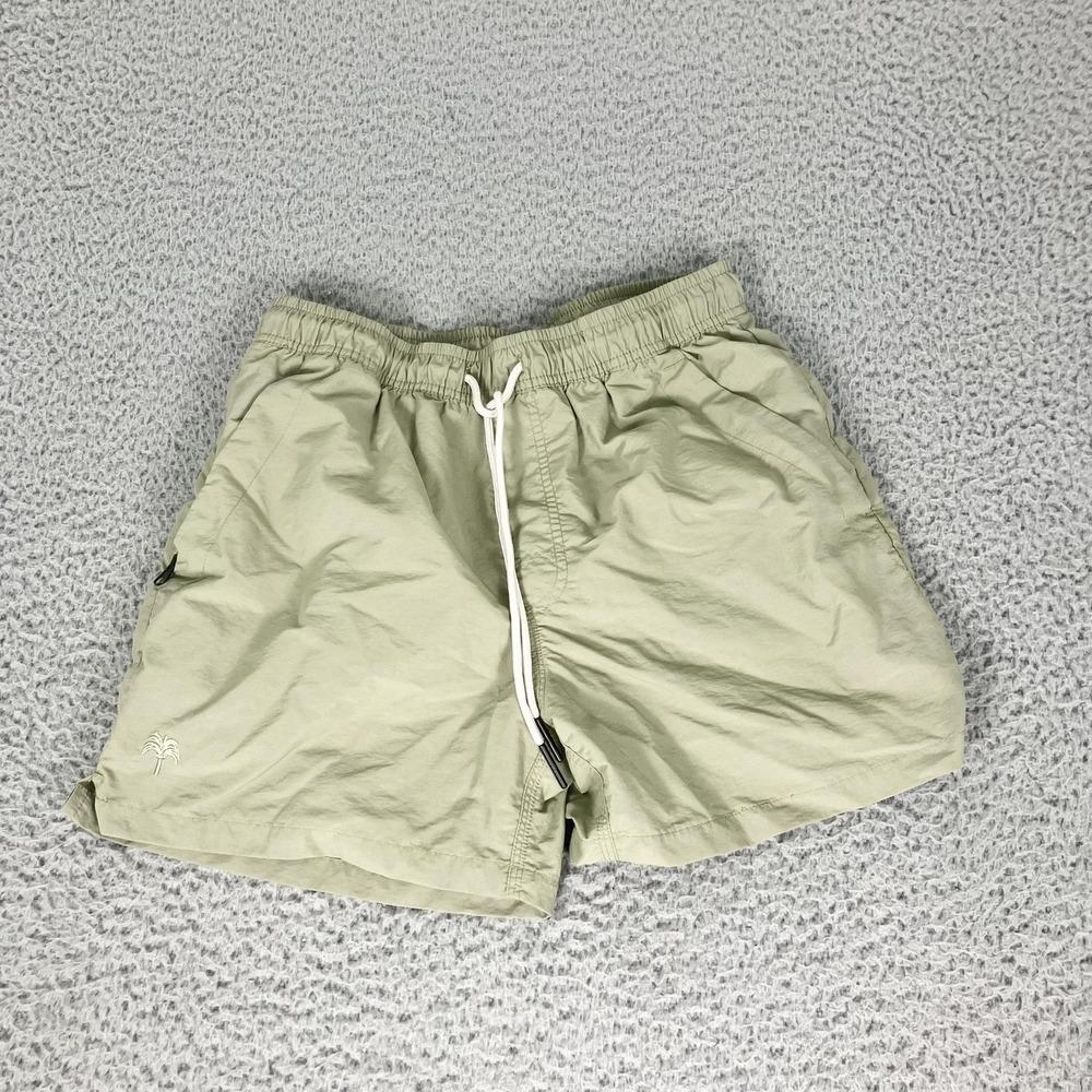 OAS Swim Shorts Mens Medium Nylon Palm Tree Mesh Lined Quick Dry Trunks
